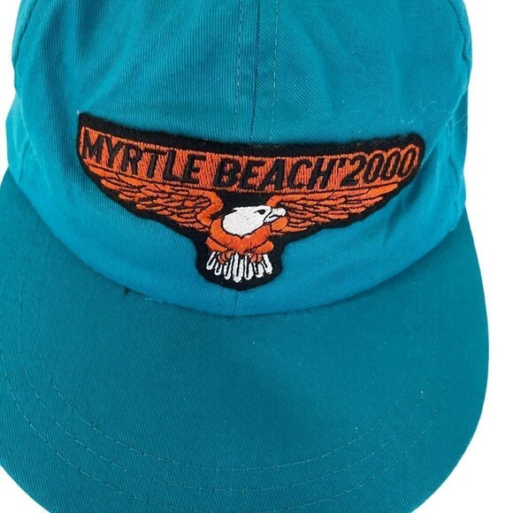 Myrtle Beach Bike Week 2000 Cap Hat Teal Blue Womens - Picture 2 of 8